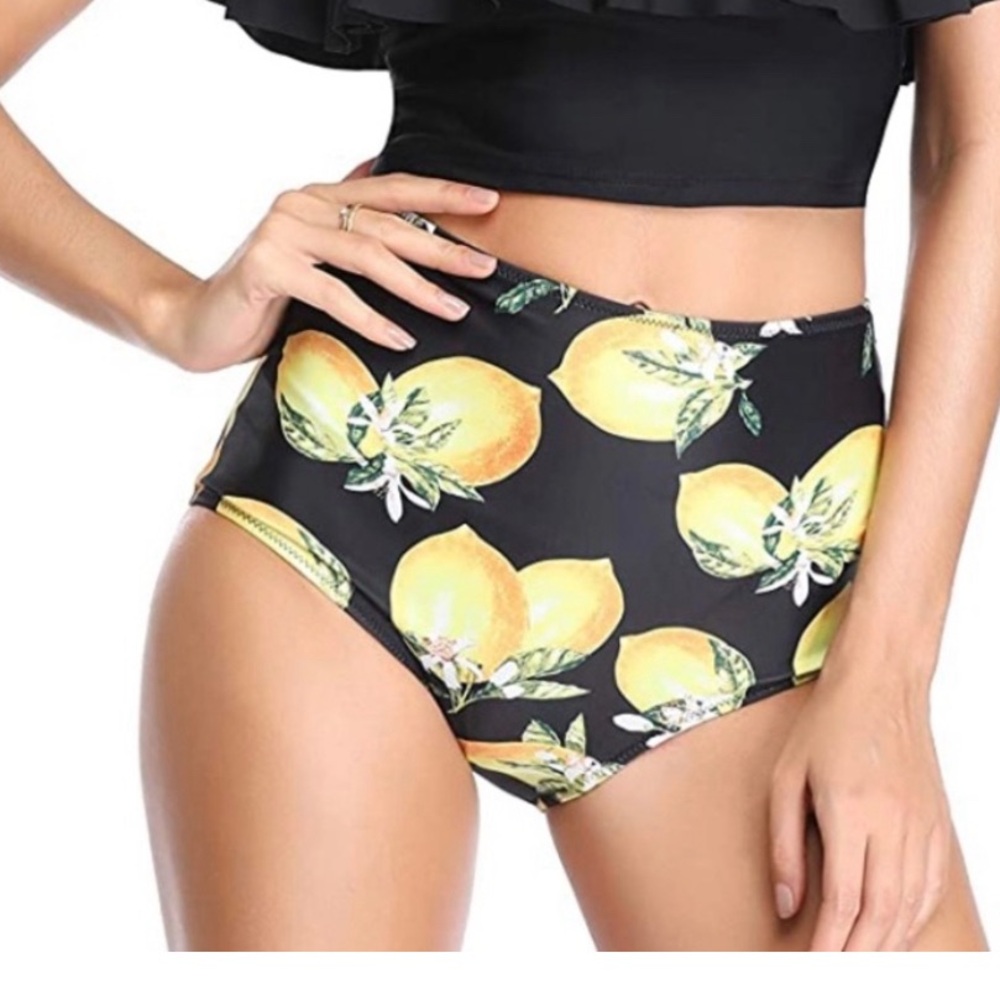 High waisted lemon bottoms